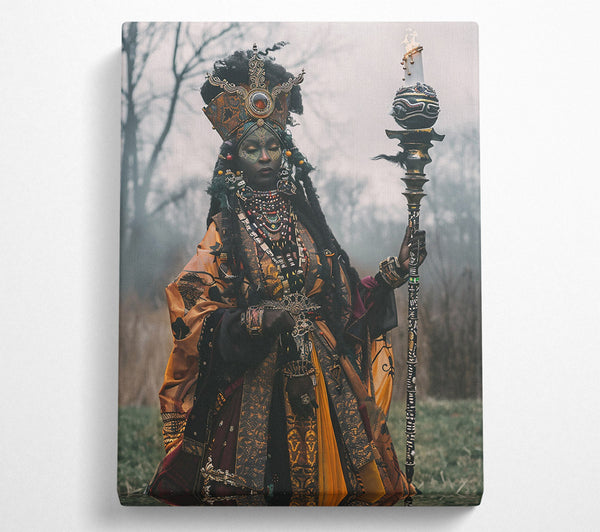  A Canvas Print of Golden Ritualistic Queen Canvas Wall Art