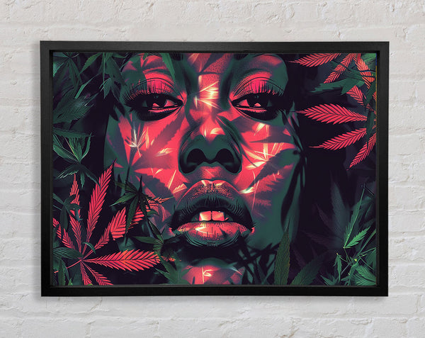 Cannabis Woman Framed Print