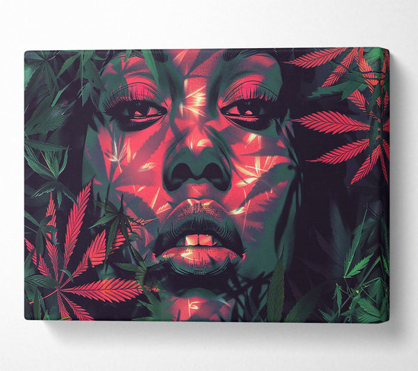  A Canvas Print of Cannabis Woman Canvas Wall Art