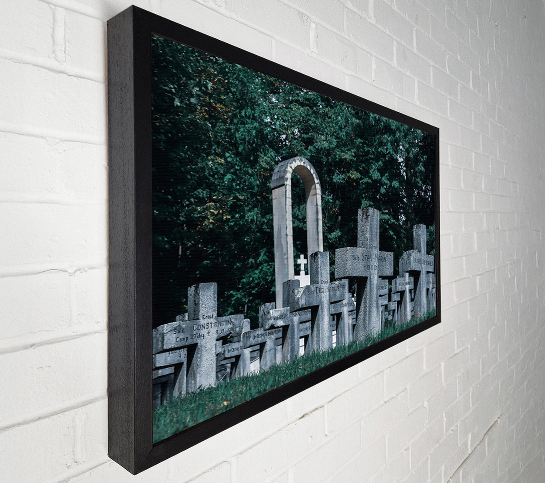  A Canvas Print of Grey Stone Crosses Canvas Print