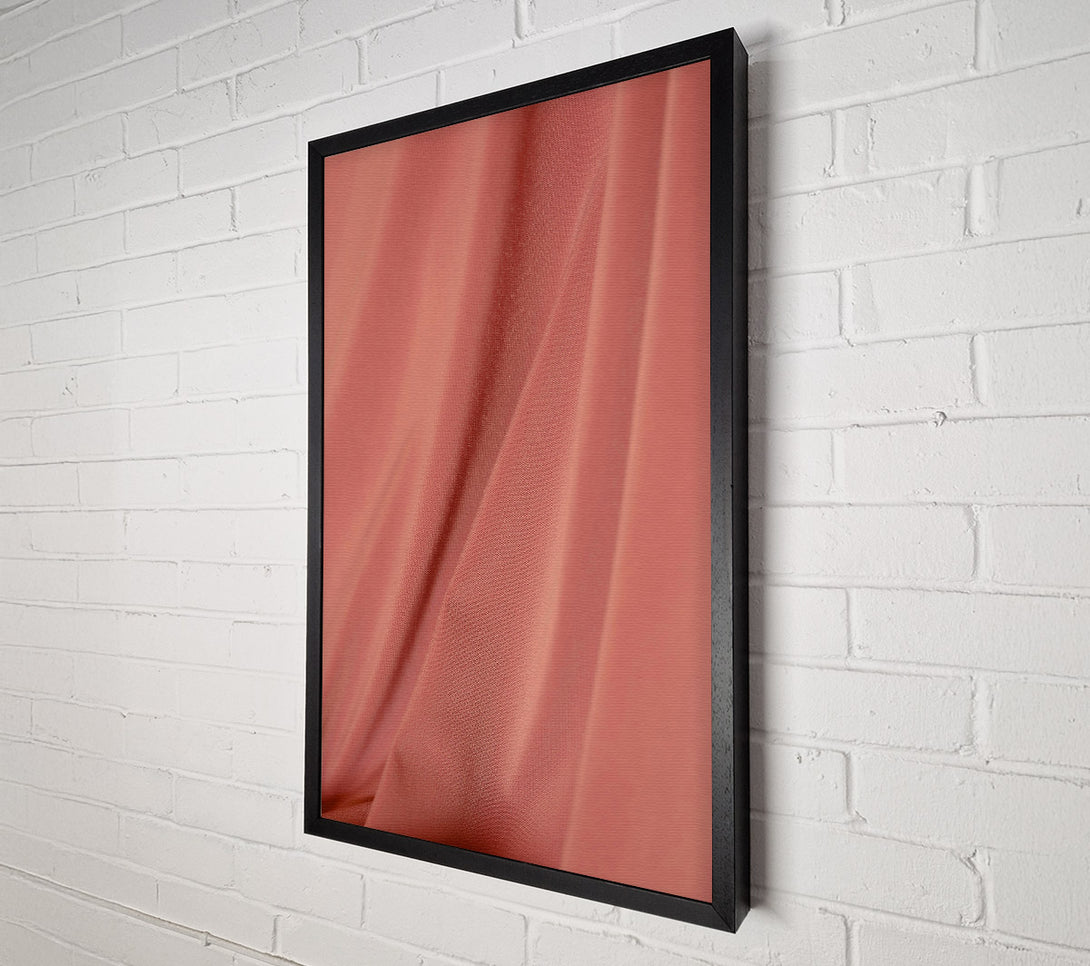  A Canvas Print of Salmon Silk Drape Canvas Print
