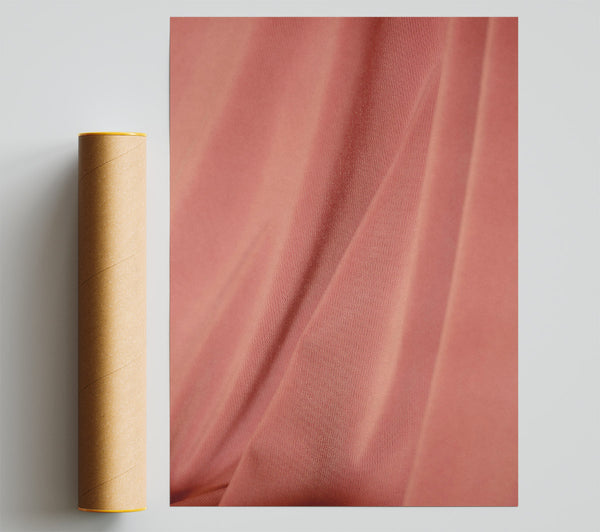 Salmon Silk Drape Print