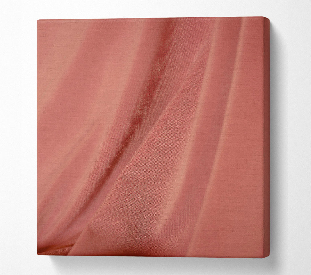  A Canvas Print of Salmon Silk Drape Canvas Print