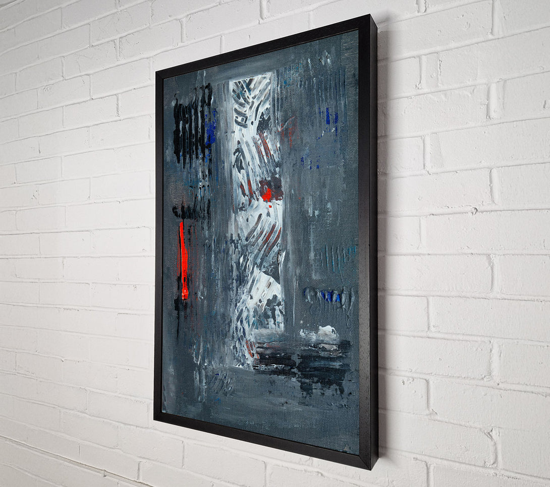  A Canvas Print of Grey And White Abstract Canvas Wall Art