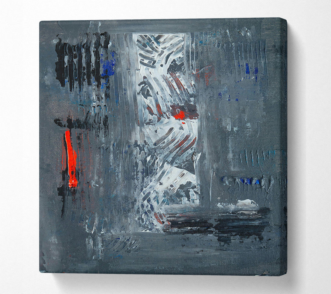 A Canvas Print of Grey And White Abstract Canvas Wall Art