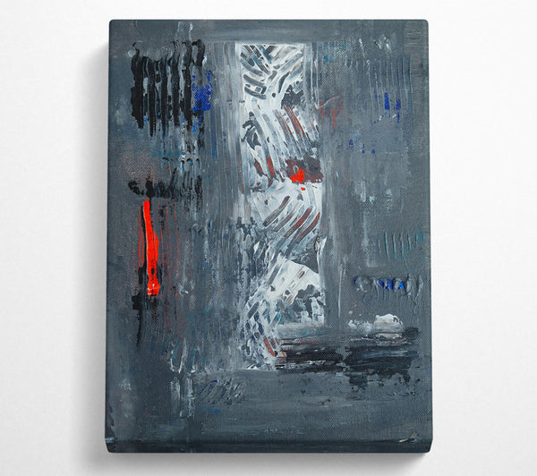  A Canvas Print of Grey And White Abstract Canvas Wall Art