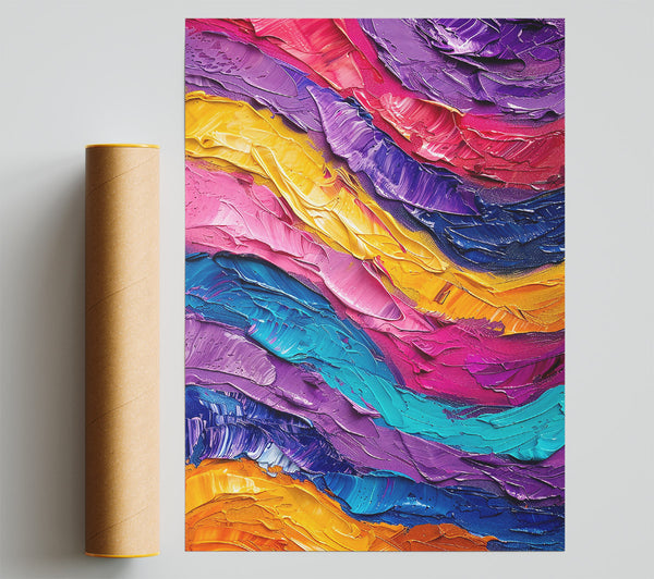 Purple And Orange Swirls Poster