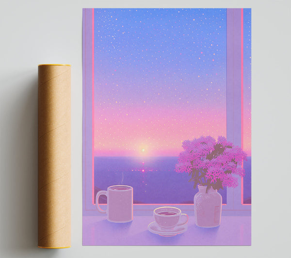 Lilac Sunset Dreams Poster