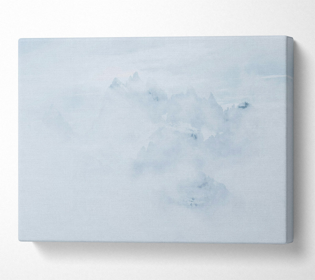  A Canvas Print of White Peaks In Fog Canvas Wall Art