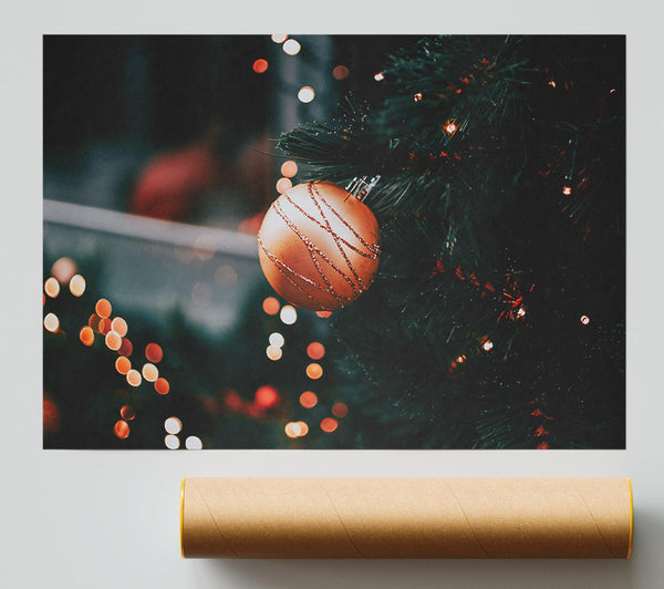 Copper Ornament Glow Giclee Print