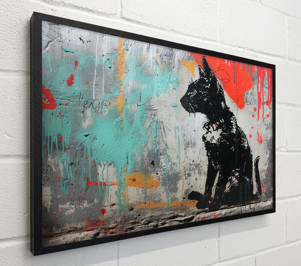 Cat Colourful Graffiti