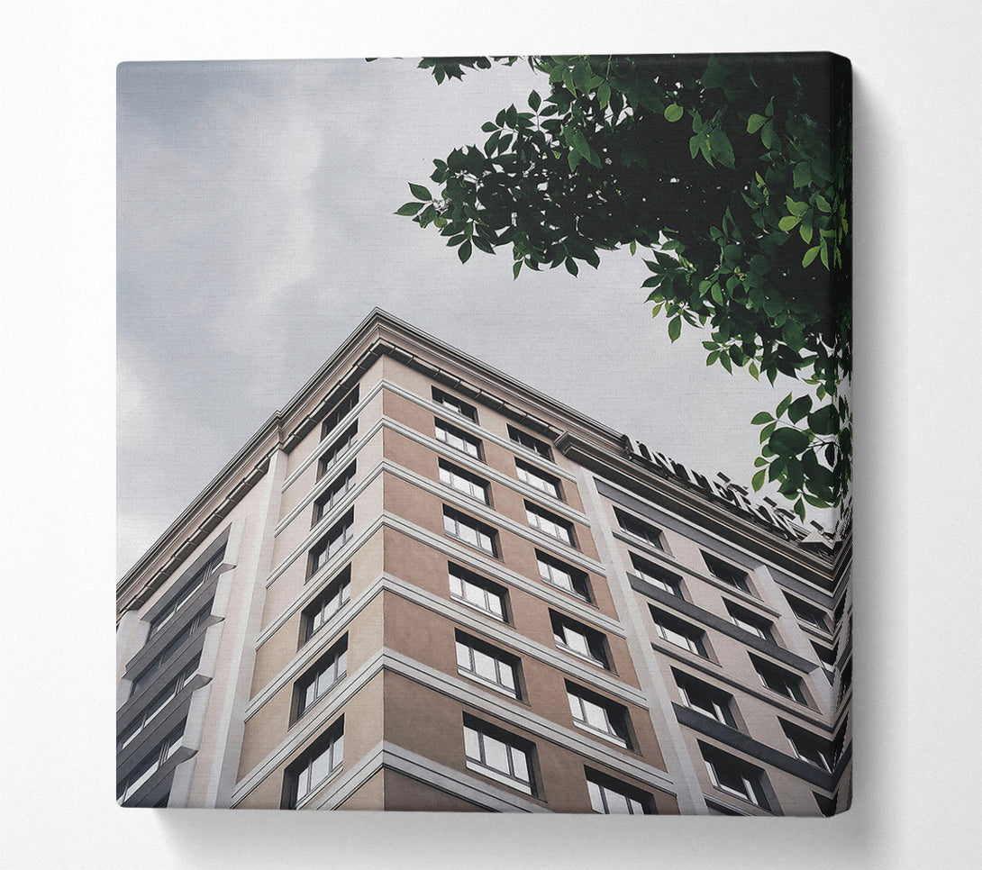  A Canvas Print of Beige Building Under Sky Canvas Wall Art