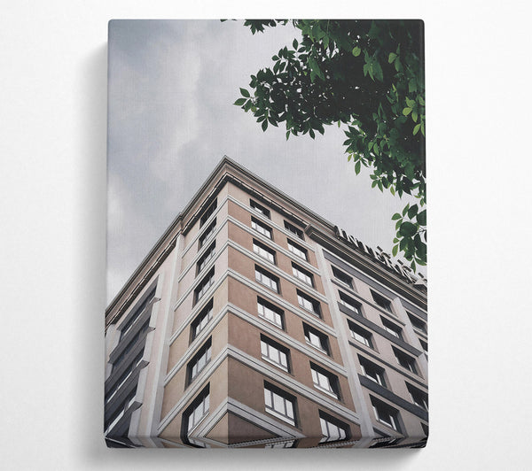  A Canvas Print of Beige Building Under Sky Canvas Wall Art