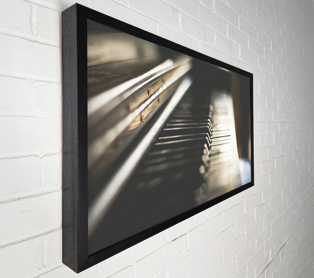  A Canvas Print of White Keys In Shadow Canvas Wall Art