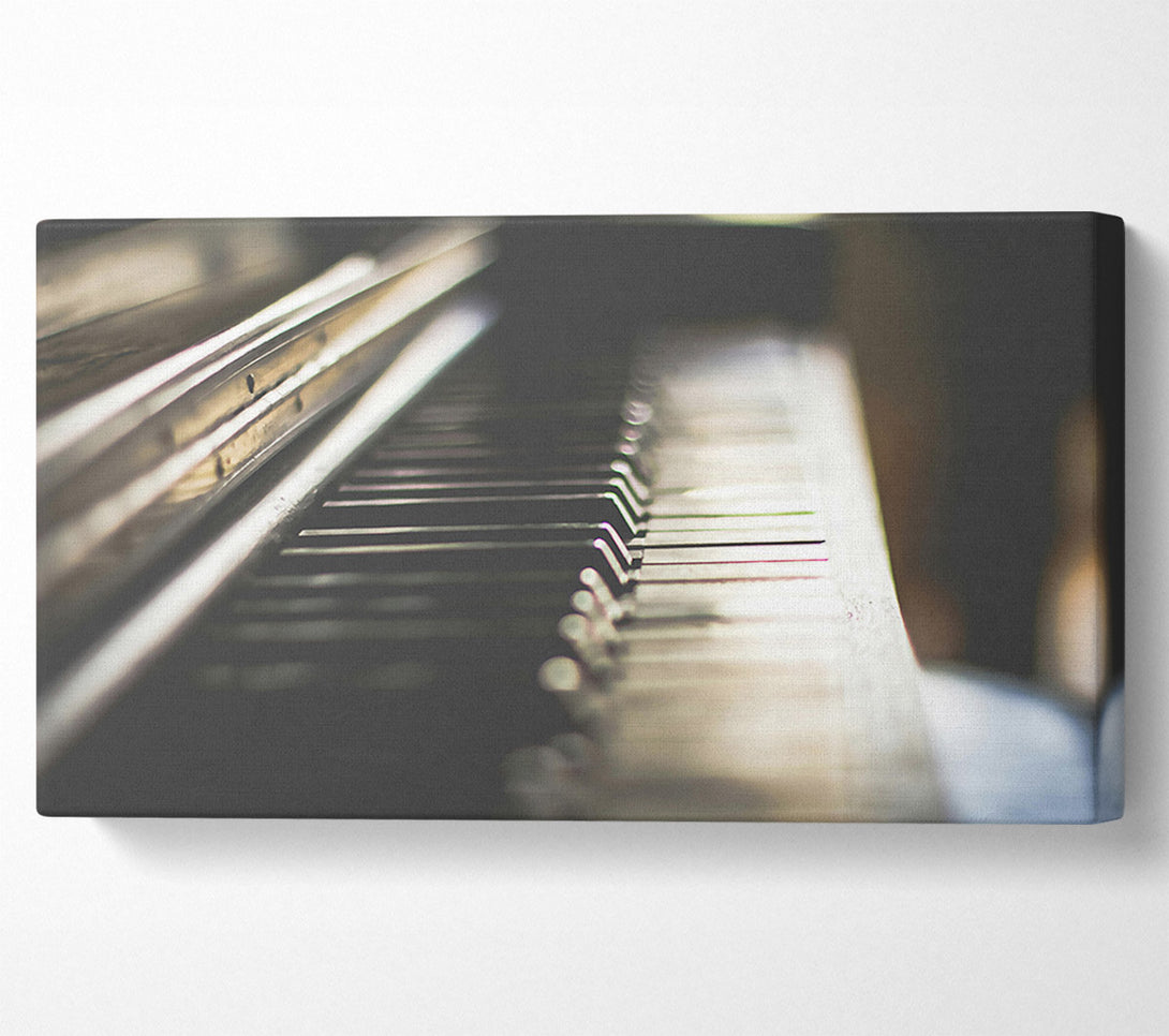  A Canvas Print of White Keys In Shadow Canvas Wall Art