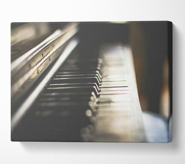  A Canvas Print of White Keys In Shadow Canvas Wall Art
