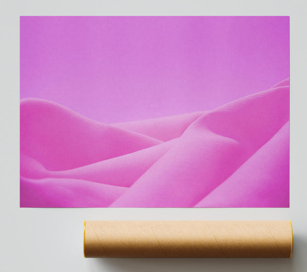 Pink Fabric Waves Print