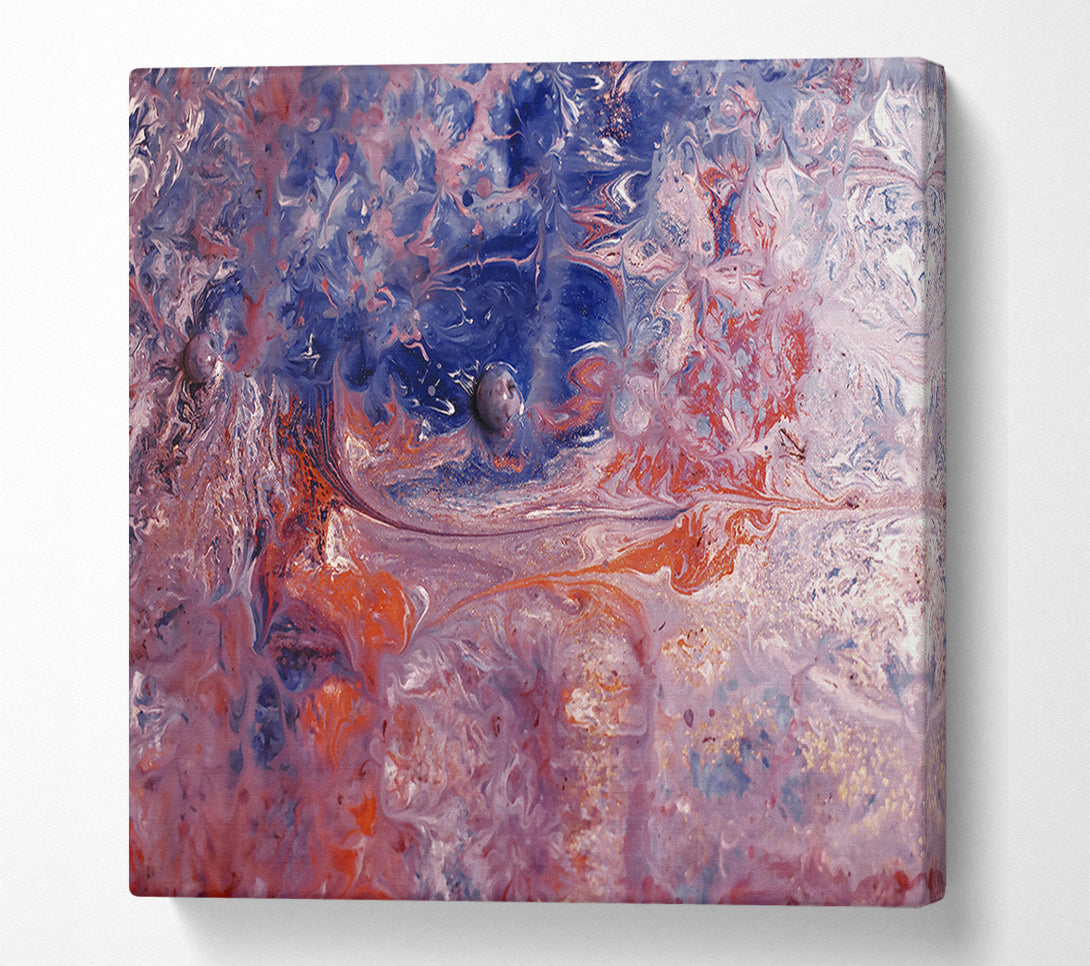  A Canvas Print of Azure Swirls And Gold Canvas Art