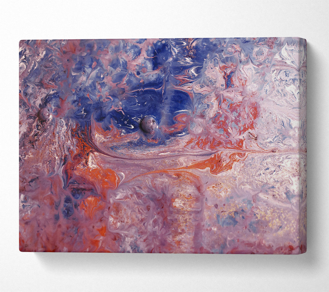  A Canvas Print of Azure Swirls And Gold Canvas Art