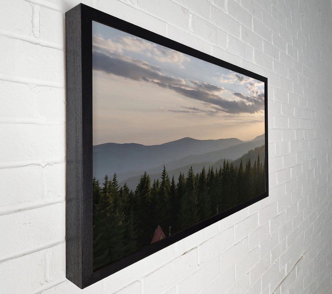  A Canvas Print of Golden Mountain Haze Canvas Print