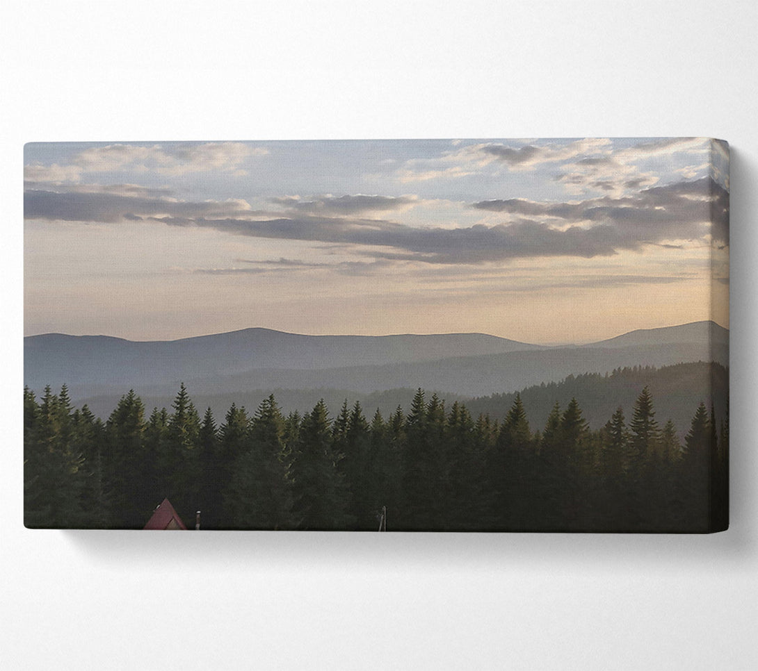  A Canvas Print of Golden Mountain Haze Canvas Print