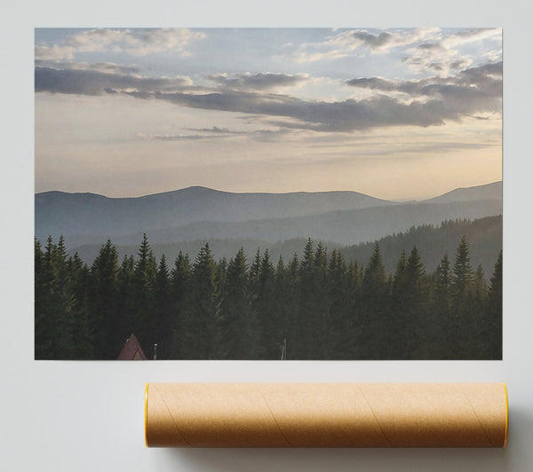 Golden Mountain Haze Poster
