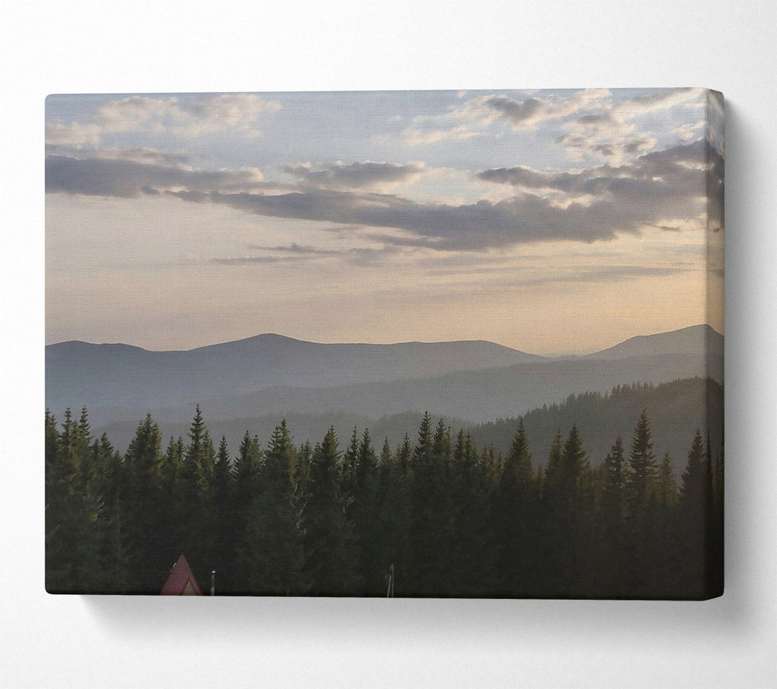  A Canvas Print of Golden Mountain Haze Canvas Print