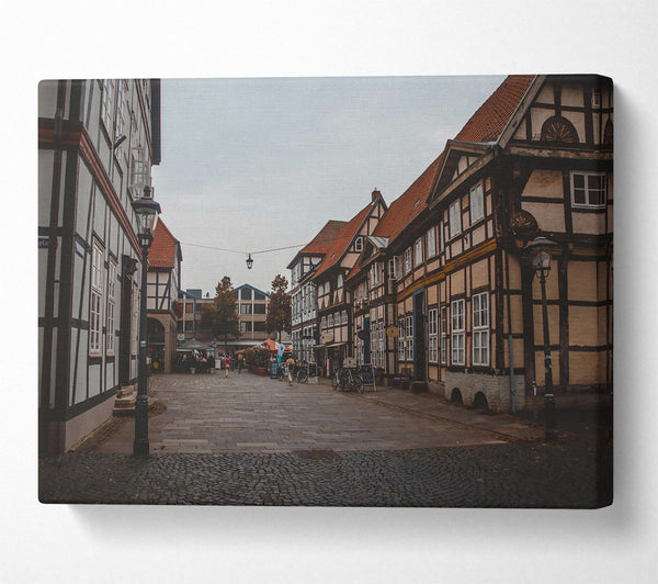  A Canvas Print of Beige Town Square Canvas Print