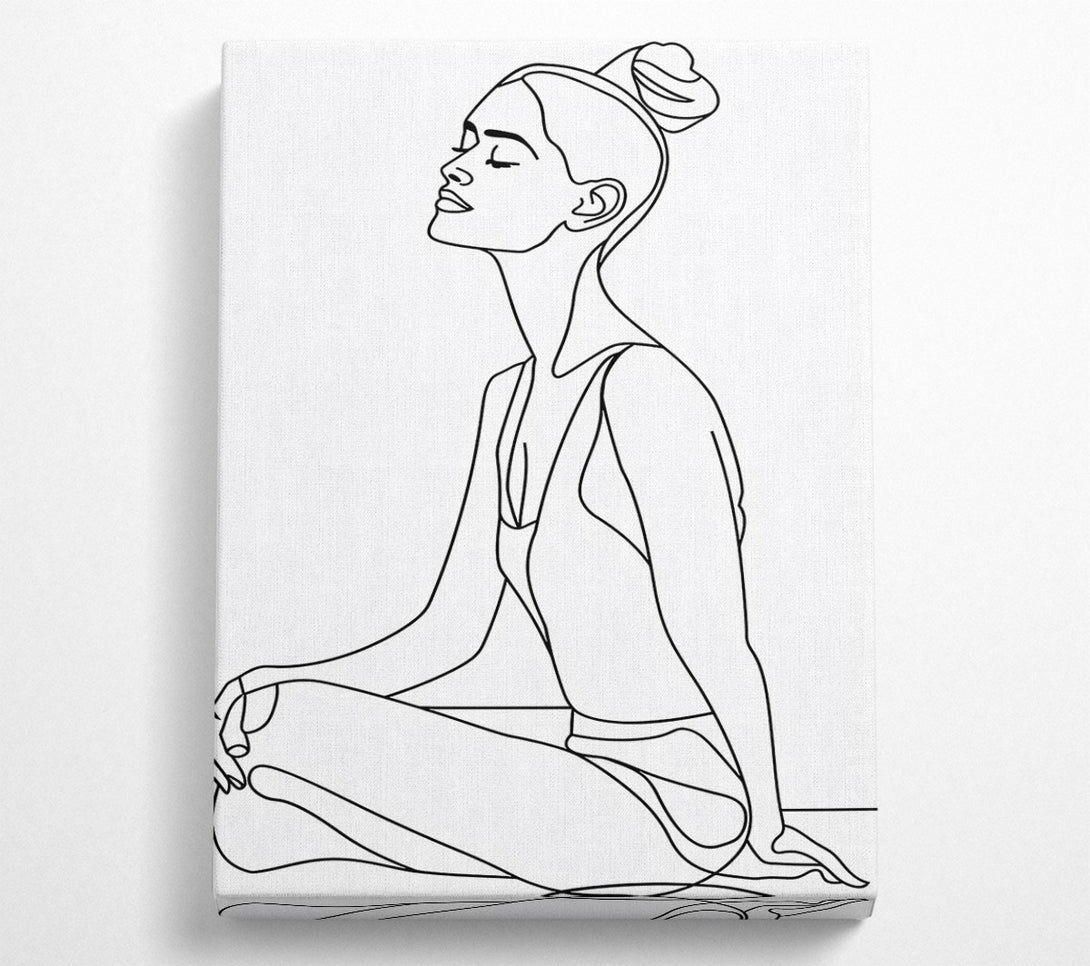  A Canvas Print of White Line Serenity Canvas Wall Art