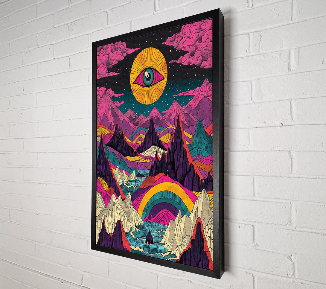  A Canvas Print of Pink Cosmic Landscape Canvas Print