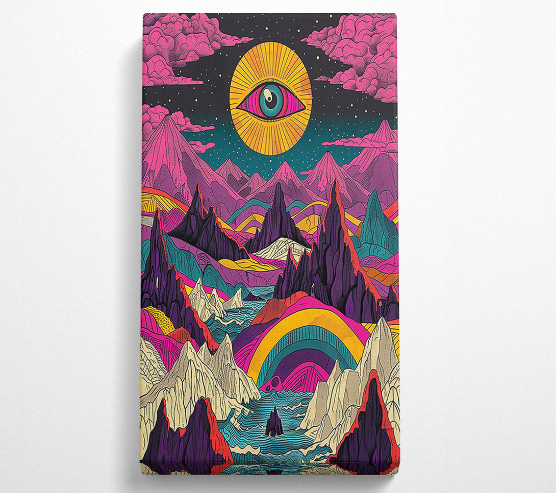  A Canvas Print of Pink Cosmic Landscape Canvas Print