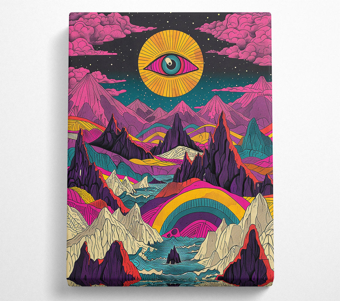  A Canvas Print of Pink Cosmic Landscape Canvas Print