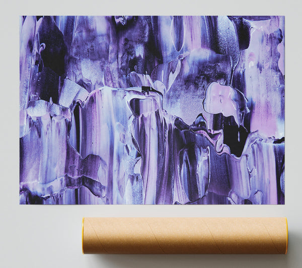 Lavender Abstract Drips Print