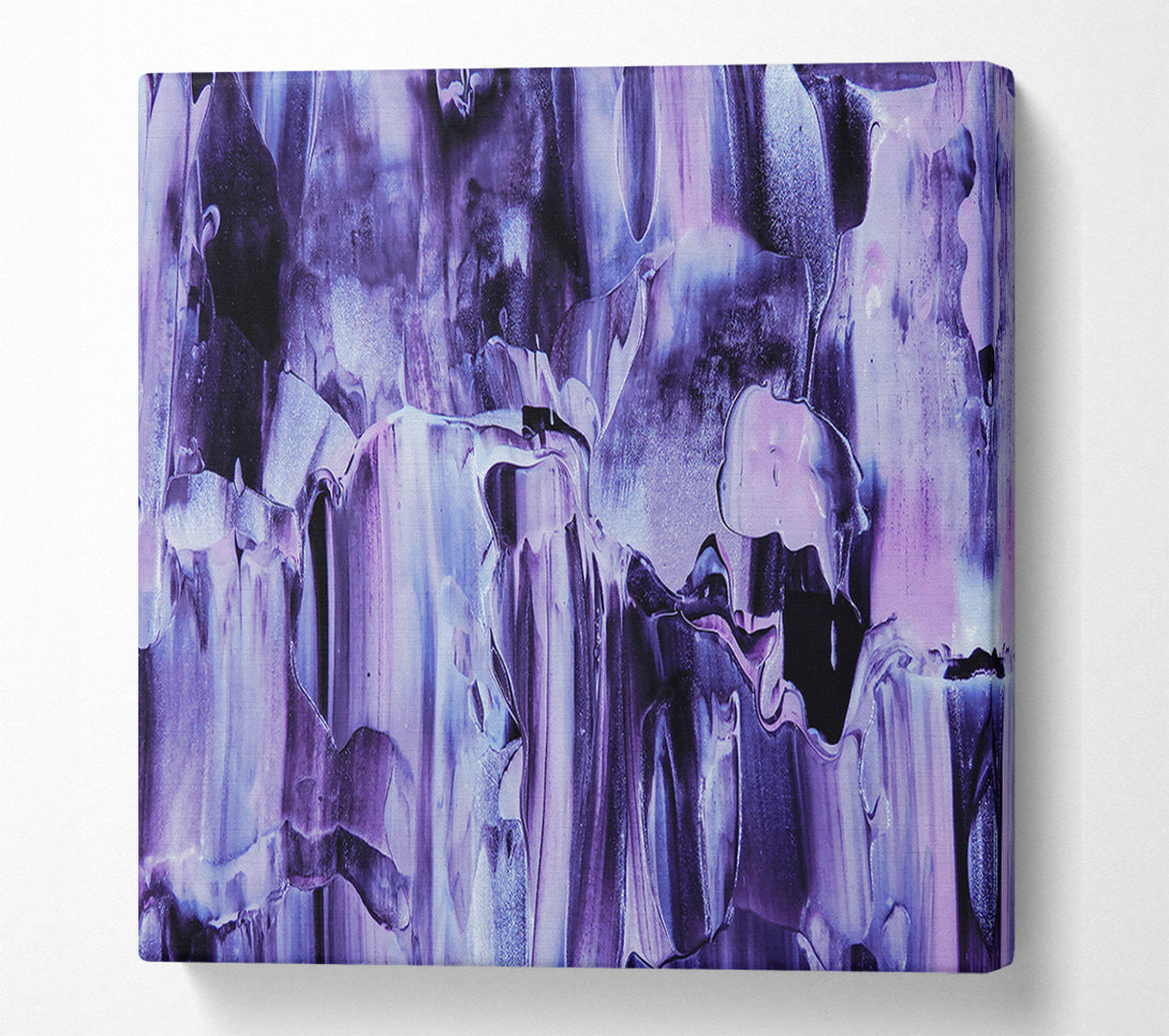  A Canvas Print of Lavender Abstract Drips Canvas Print