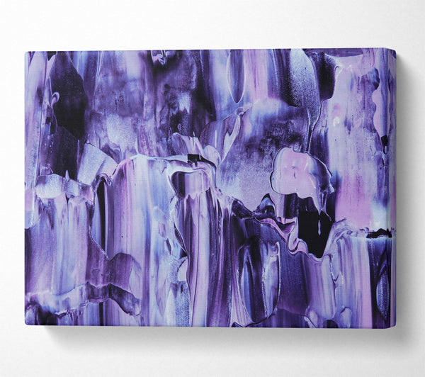  A Canvas Print of Lavender Abstract Drips Canvas Print