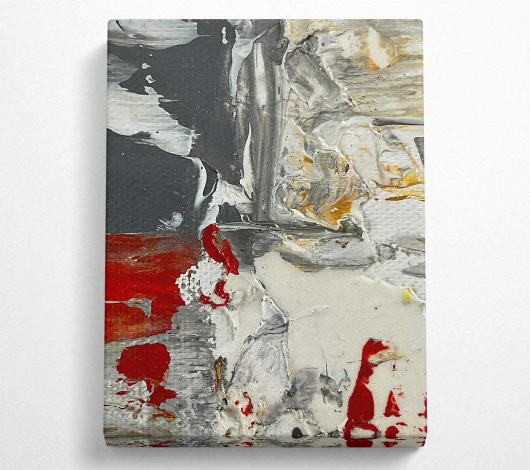  A Canvas Print of Crimson Abstract Flow Canvas Wall Art