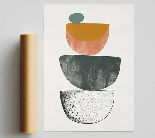 Green Balanced Forms Poster