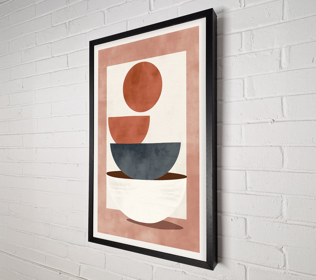  A Canvas Print of Terracotta Stacked Shapes Canvas Print