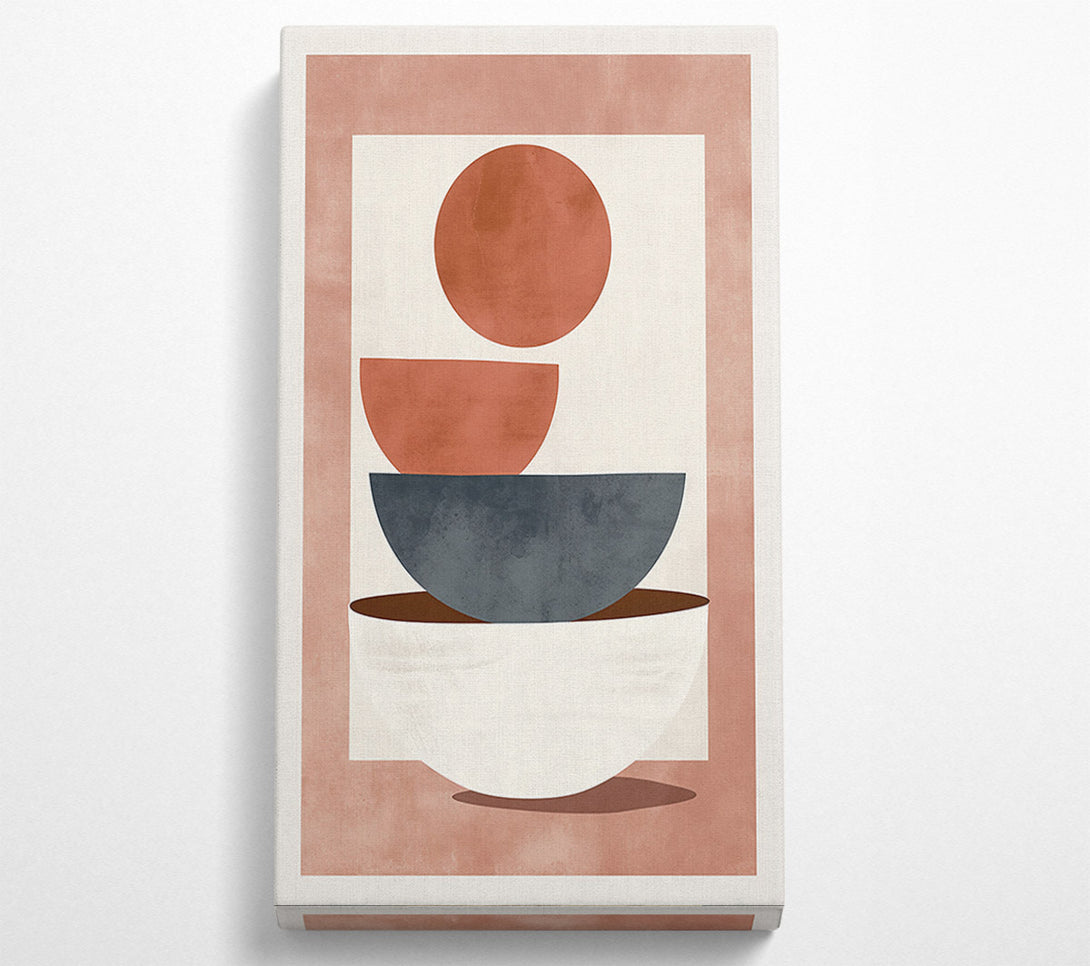  A Canvas Print of Terracotta Stacked Shapes Canvas Print