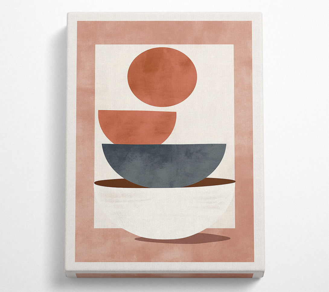  A Canvas Print of Terracotta Stacked Shapes Canvas Print