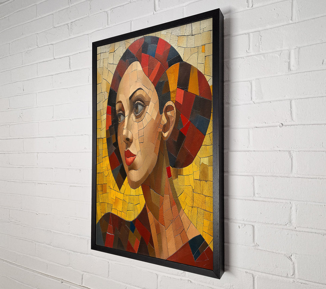  A Canvas Print of Golden Mosaic Woman Canvas Art