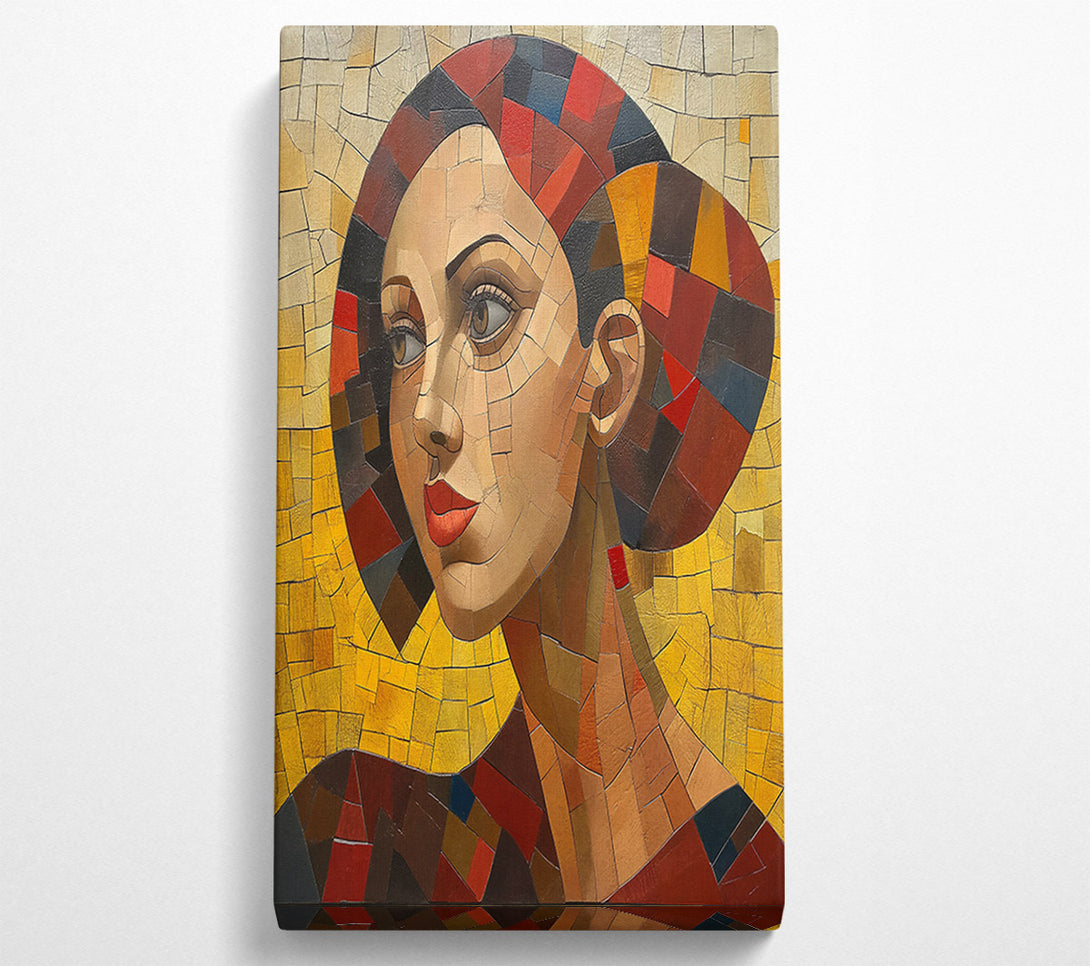  A Canvas Print of Golden Mosaic Woman Canvas Art