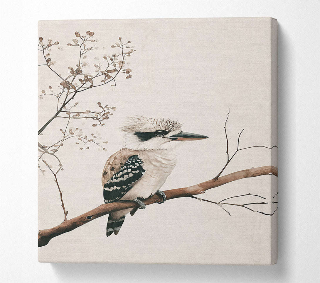  A Canvas Print of Pale Bird On Branch Canvas Art