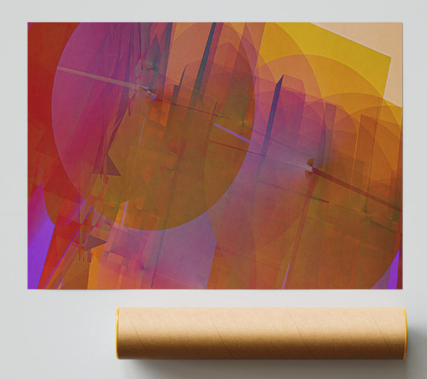 Crimson Intersections Giclee Print