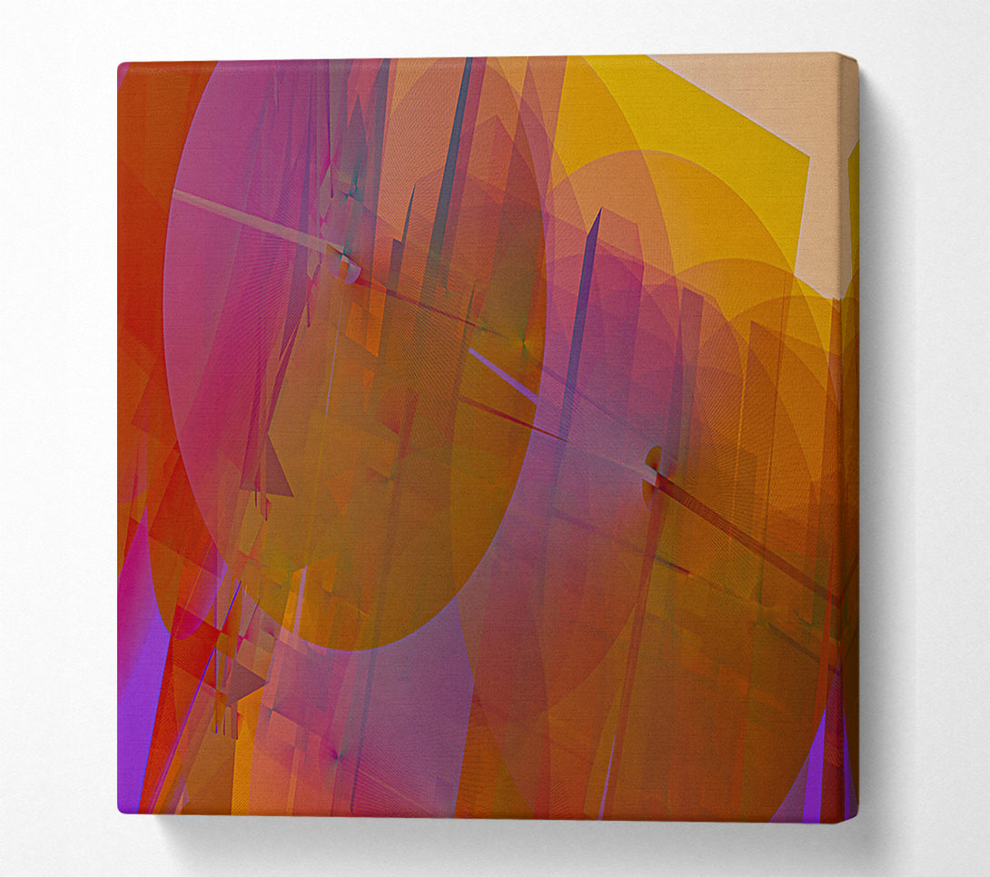  A Canvas Print of Crimson Intersections Canvas Print