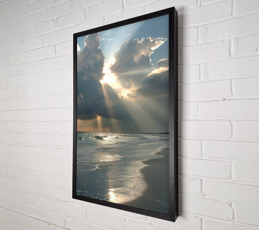  A Canvas Print of Silver Rays On Sand Canvas Art
