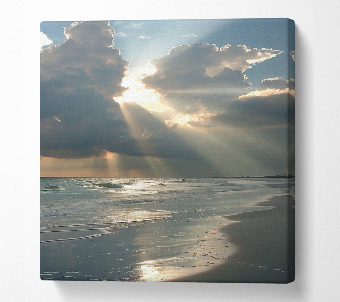  A Canvas Print of Silver Rays On Sand Canvas Art