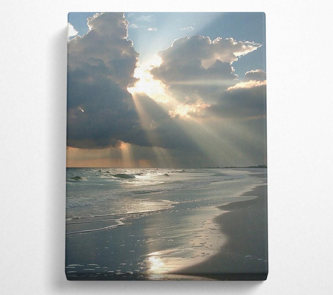  A Canvas Print of Silver Rays On Sand Canvas Art