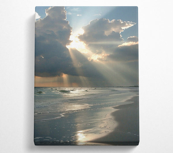  A Canvas Print of Silver Rays On Sand Canvas Art