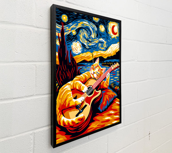 Cat Playing A Guitar